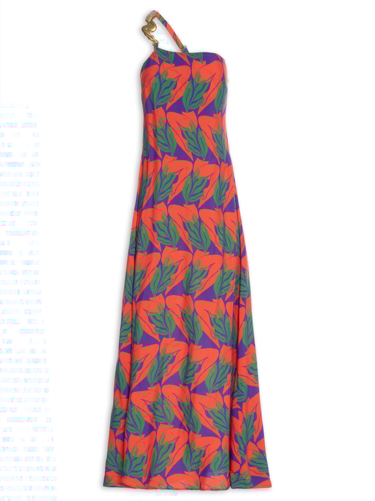 Vestido Longo Alça Pose Surreal - Vermelho