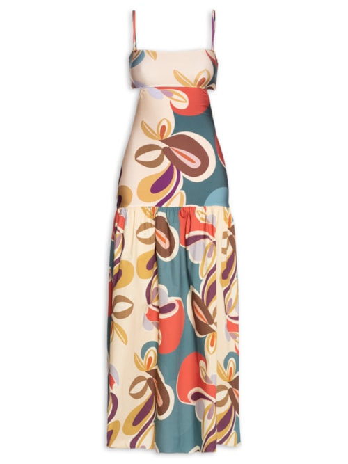 Vestido Longo Alças - Azul