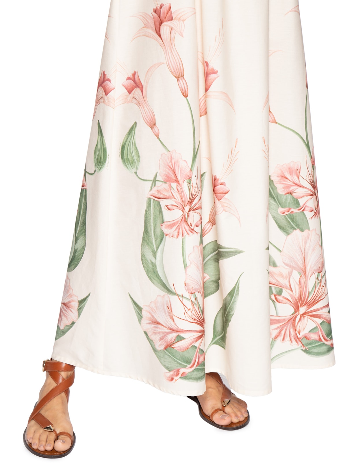 Vestido Longo Alças Brinco de Princesa Rosa Farm
