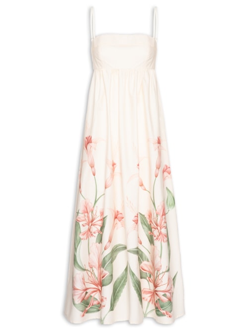 Vestido Longo Alças Brinco de Princesa – Rosa
