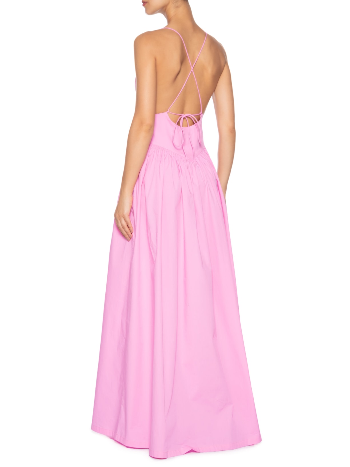 Vestido Longo Alças Rosa Adriana Degreas
