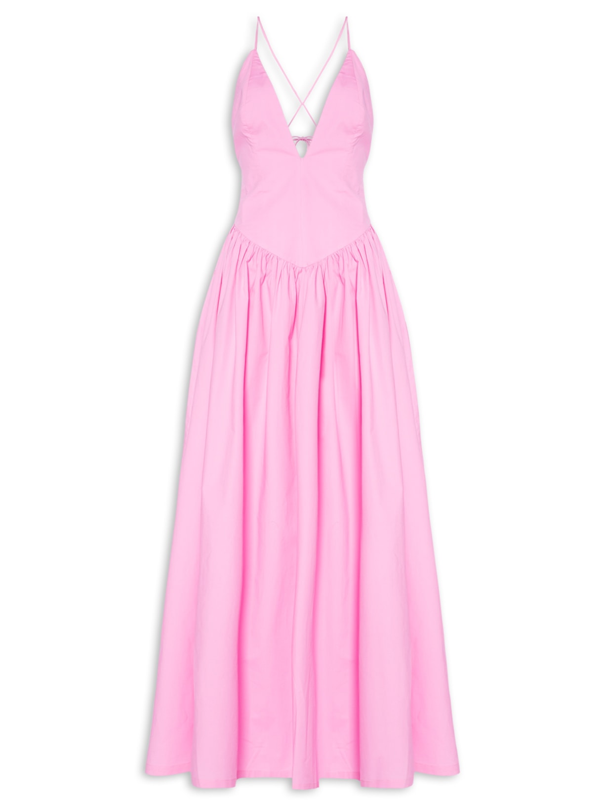 Vestido Longo Alças - Rosa
