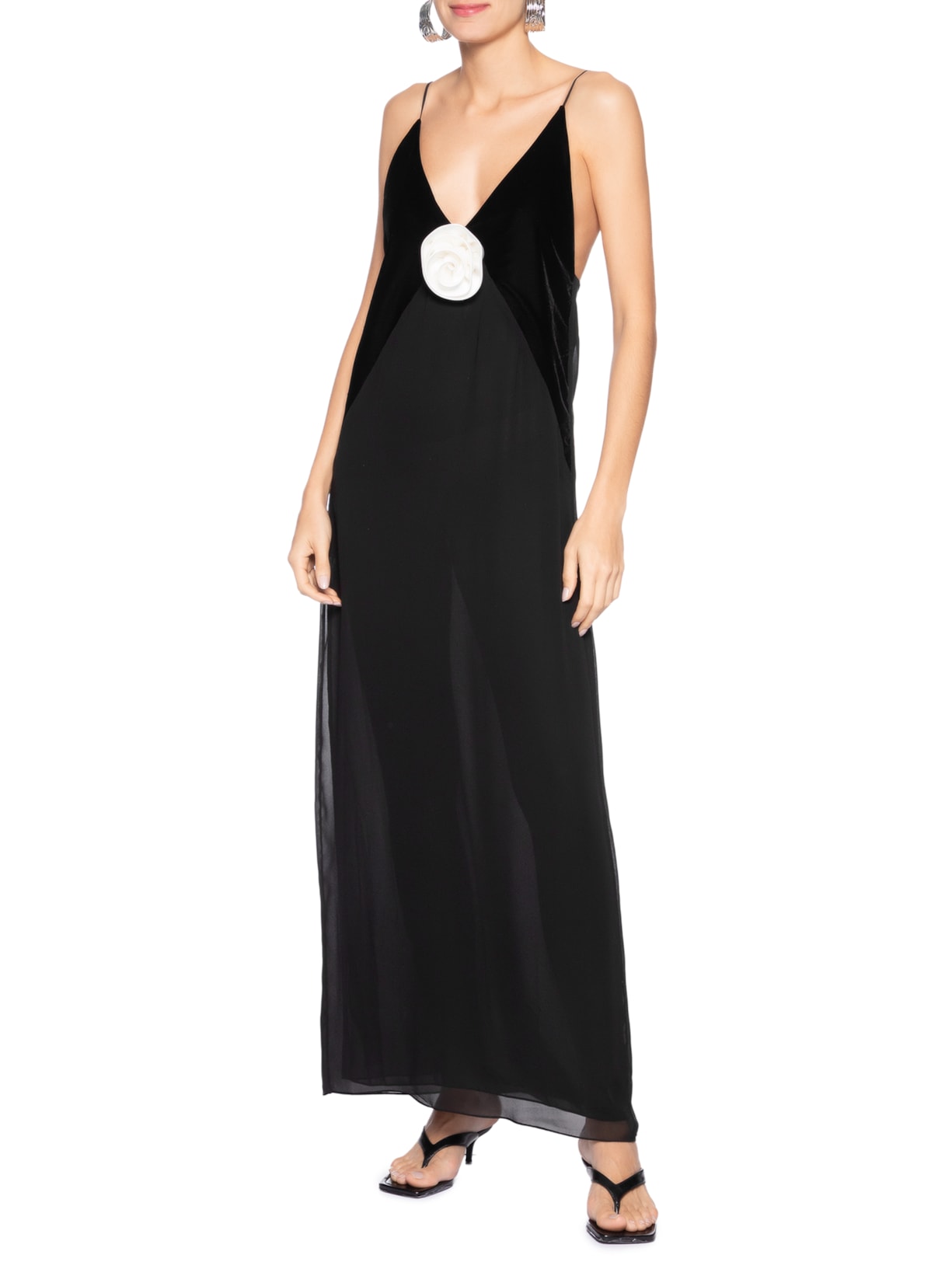Vestido Longo Alcinha Preto Adriana Degreas