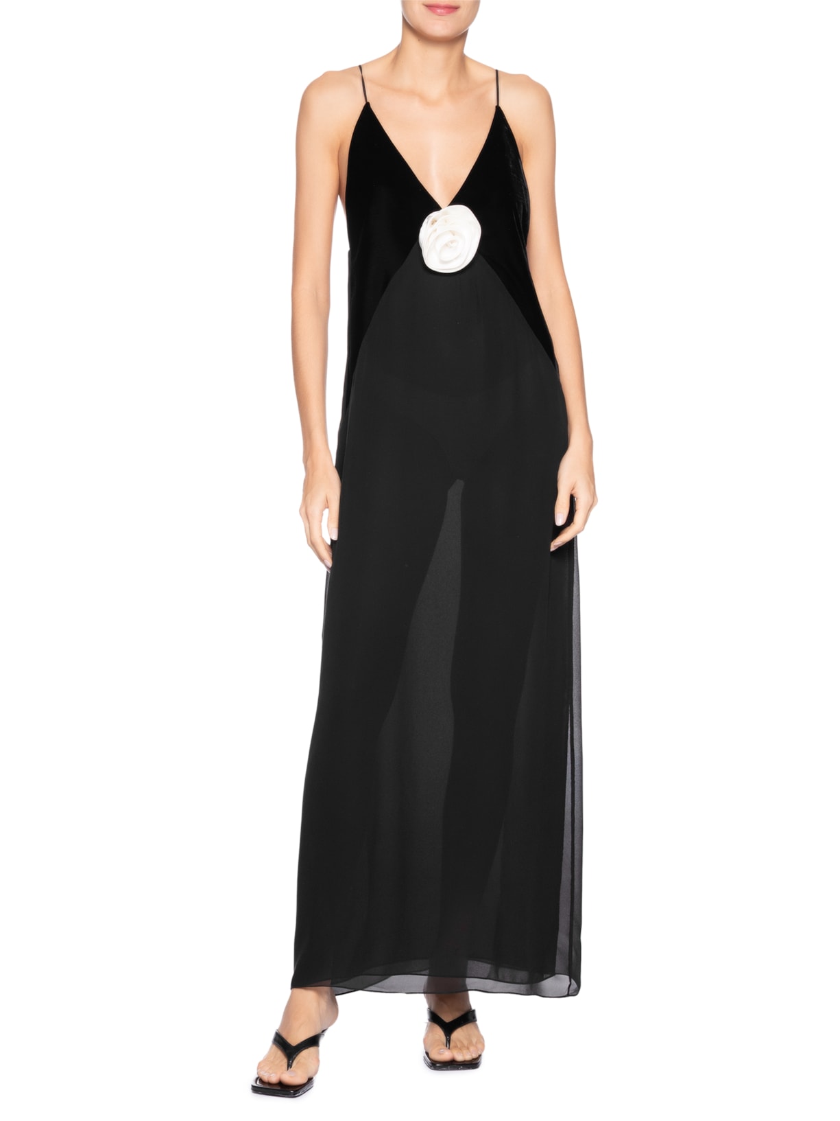 Vestido Longo Alcinha Preto Adriana Degreas