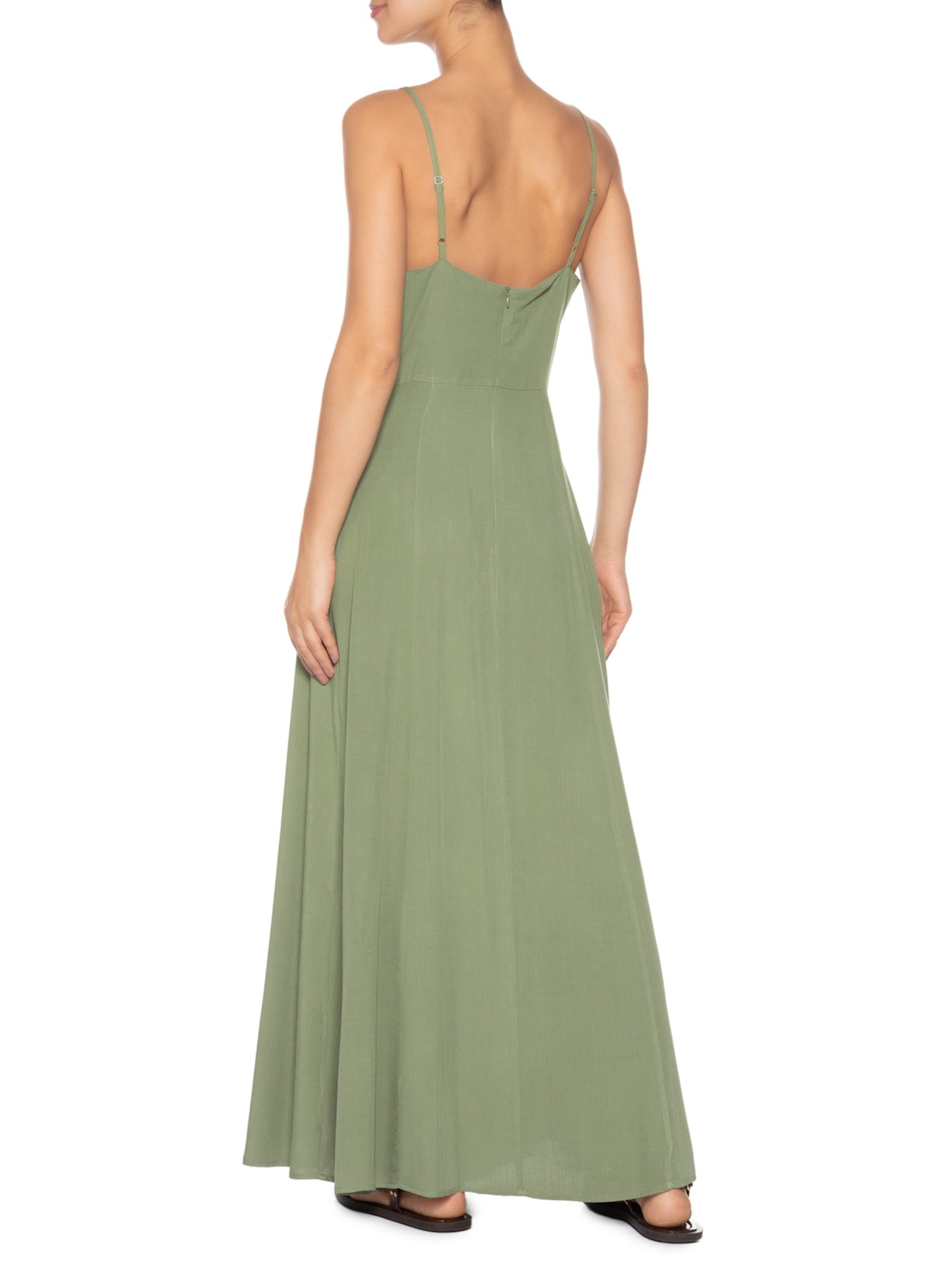 Vestido Longo Alcinha Verde Basiq