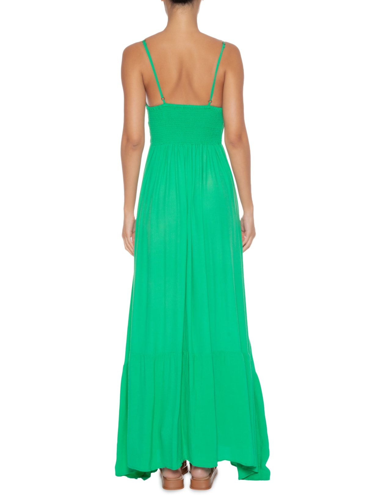 Vestido Longo Alcinhas Verde Farm