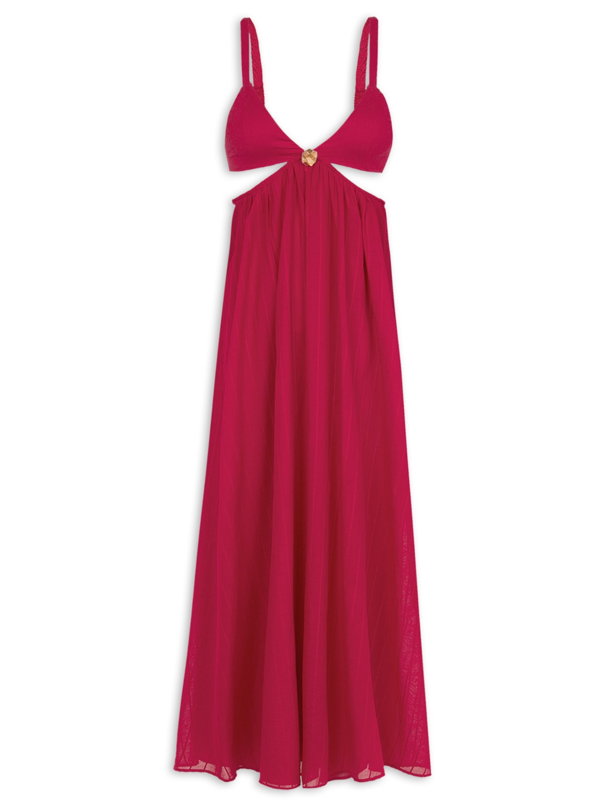 Vestido Longo Alissa Detalhe - Vermelho
