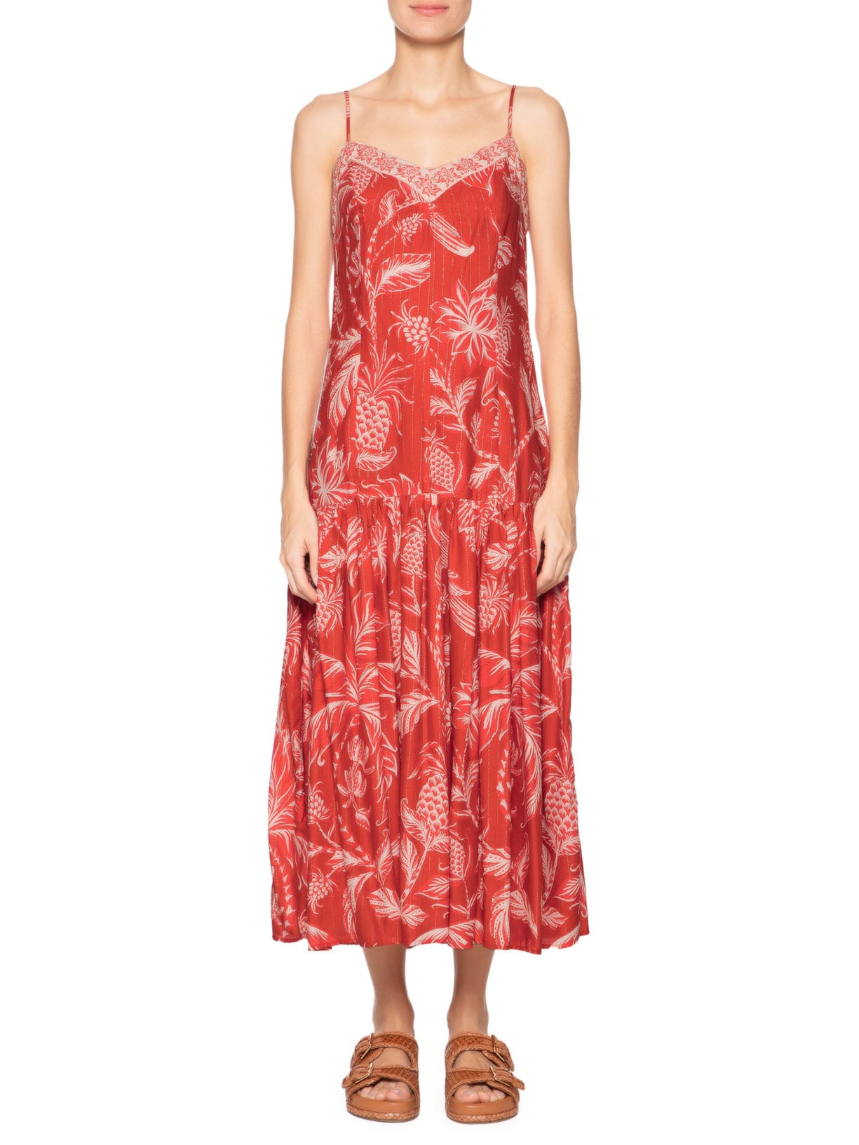 Vestido Longo Amalfi Vermelho Farm