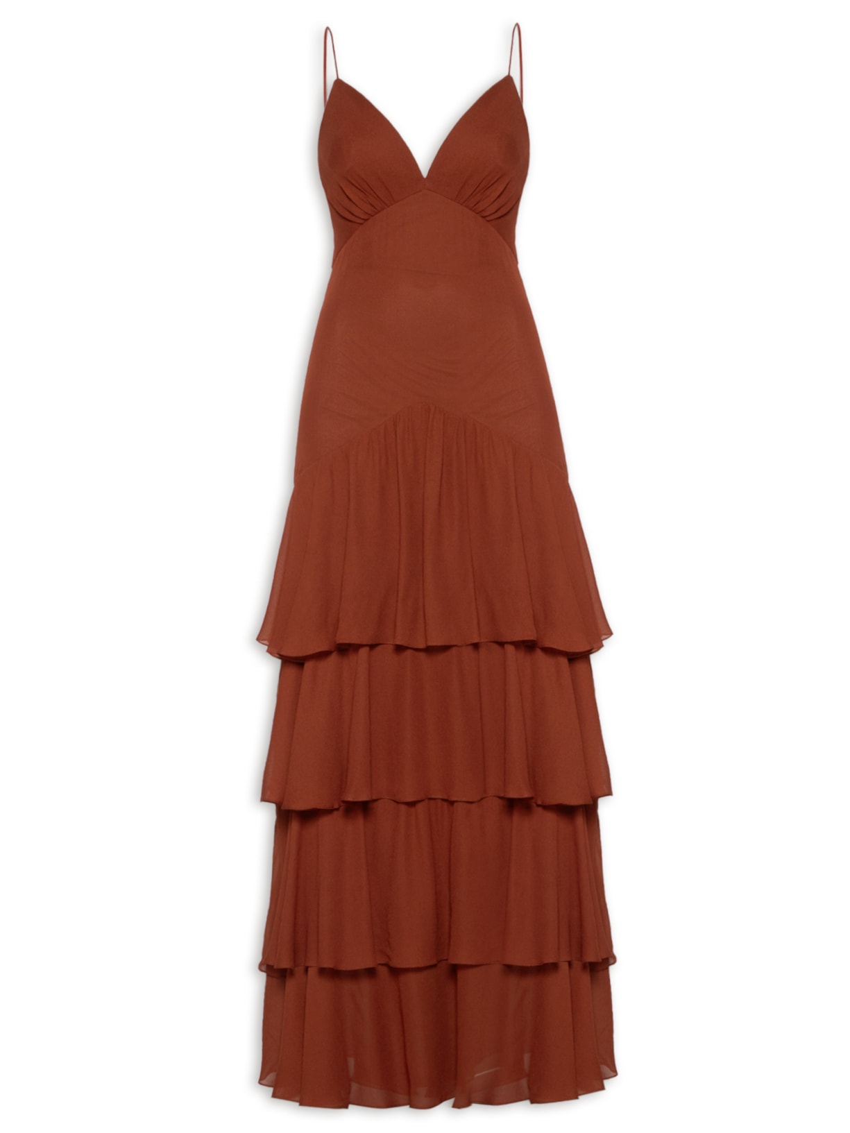 Vestido Longo Amanda - Marrom