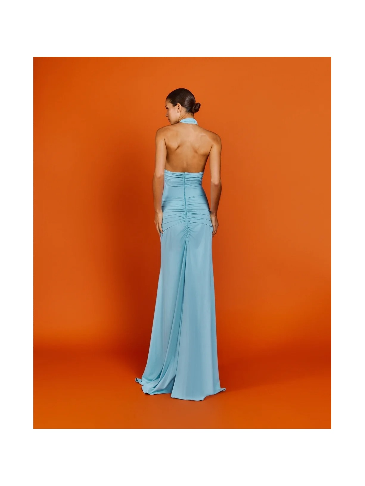 Vestido Longo Argolas Mareh Salácia Azul Céu Shop Ginger