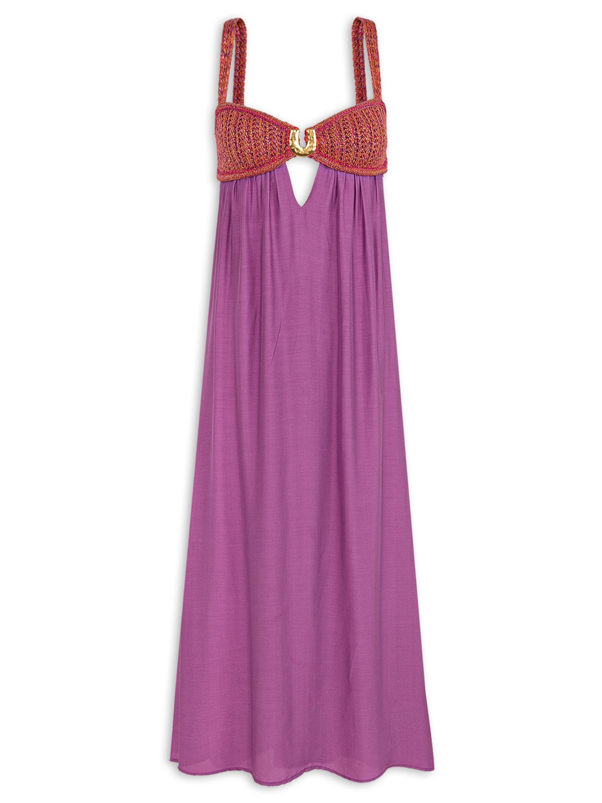 Vestido Longo Aria Detalhe - Rosa