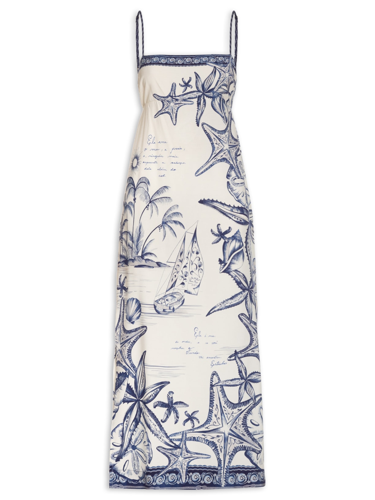 Vestido Longo Aventureiro Branco Farm