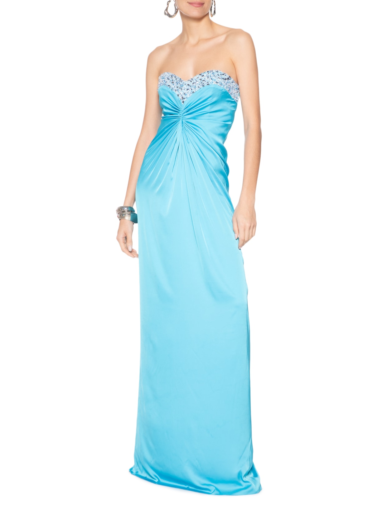 Vestido Longo Azul Pat Bo