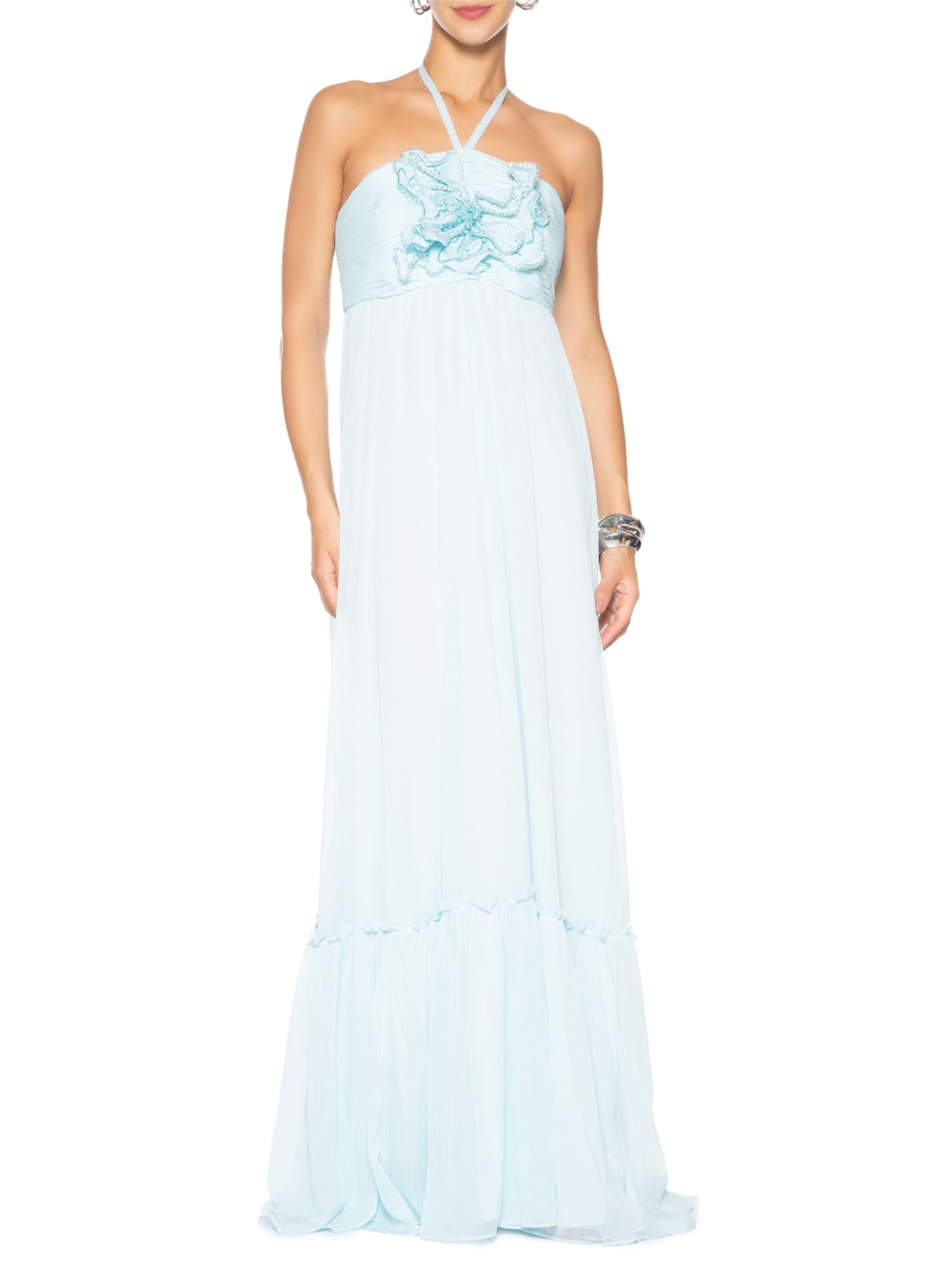 Vestido Longo Azul Pat Bo