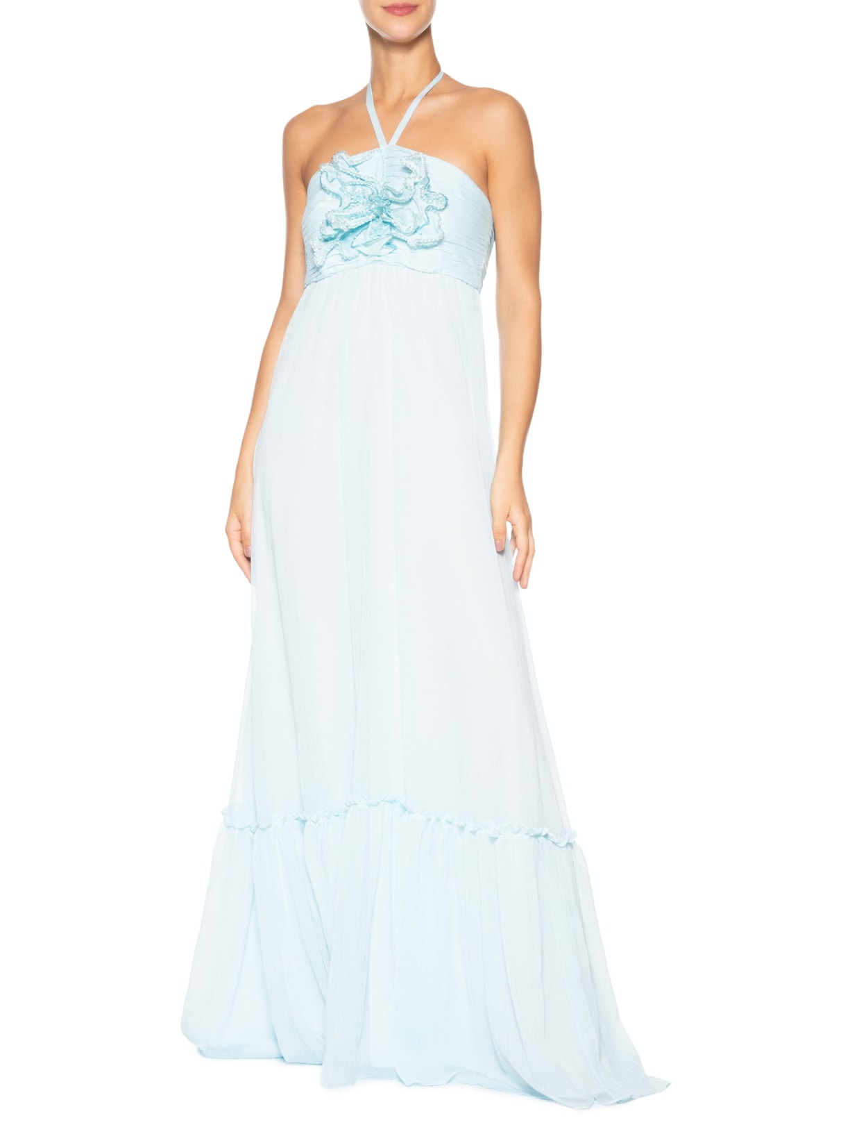 Vestido Longo Azul Pat Bo