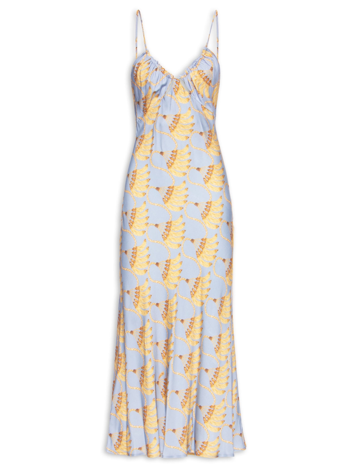 Vestido Longo Banana Tassel Azul Farm