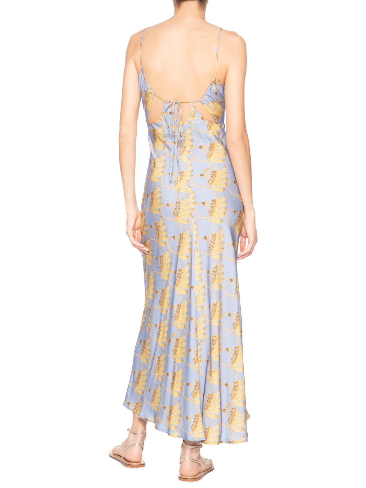 Vestido Longo Banana Tassel Azul Farm