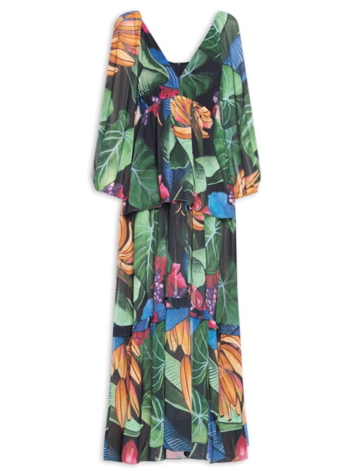 Vestido Longo Banana Uva - Verde