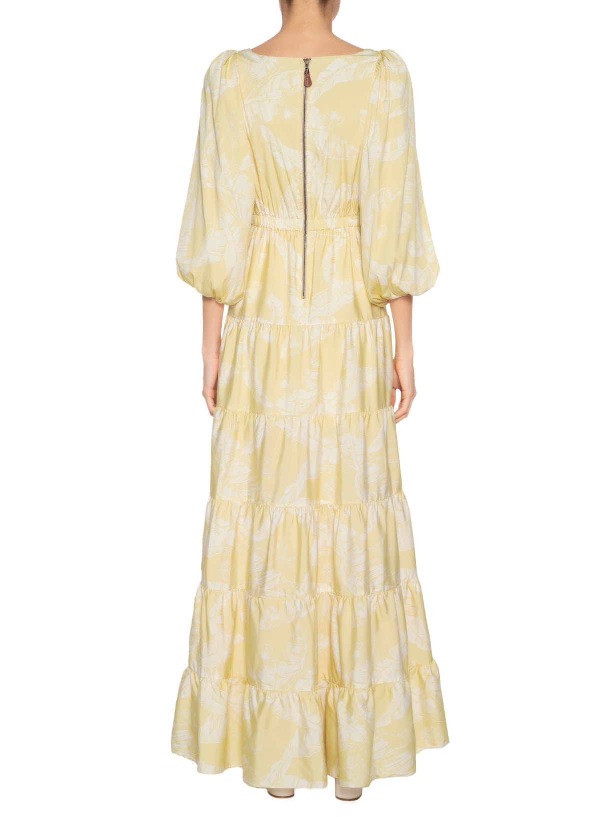Vestido Longo Bananeira Amarelo Mixed