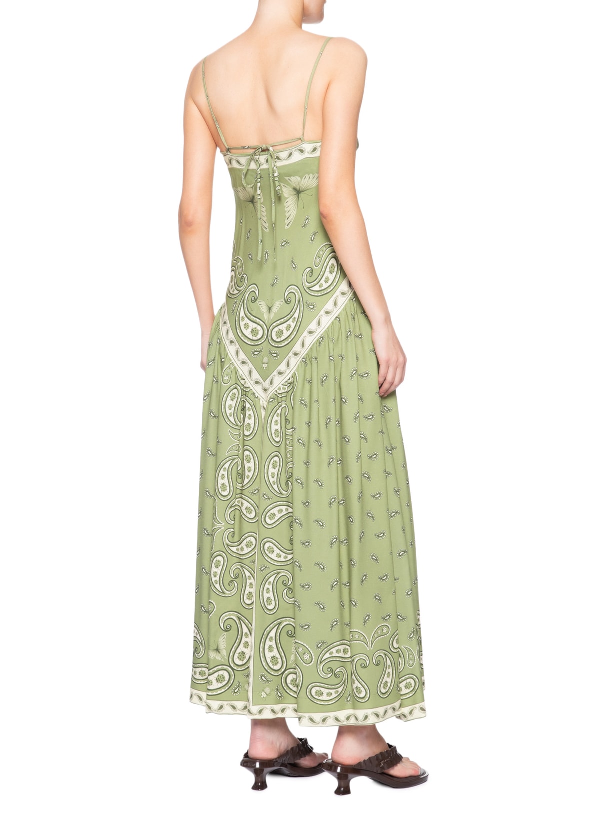 Vestido Longo Bandanas Jardim Verde Farm