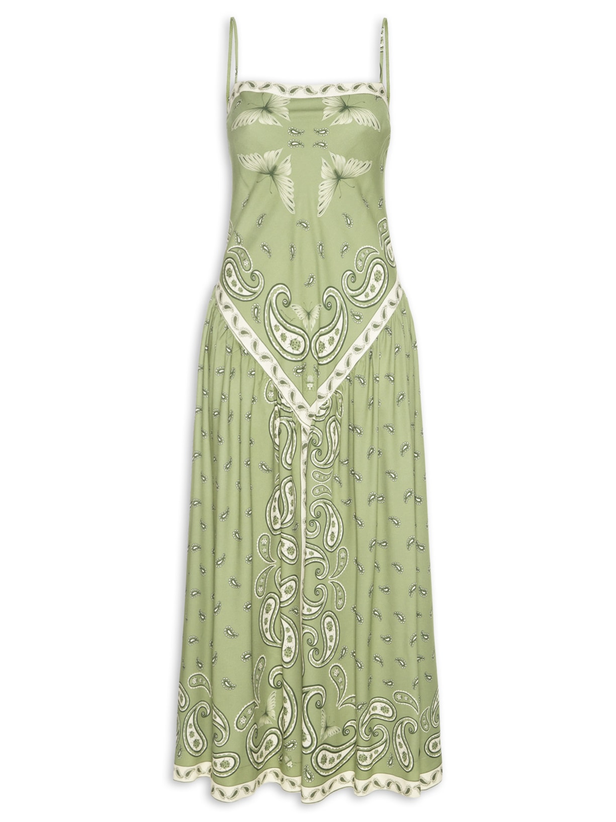 Vestido Longo Bandanas Jardim – Verde