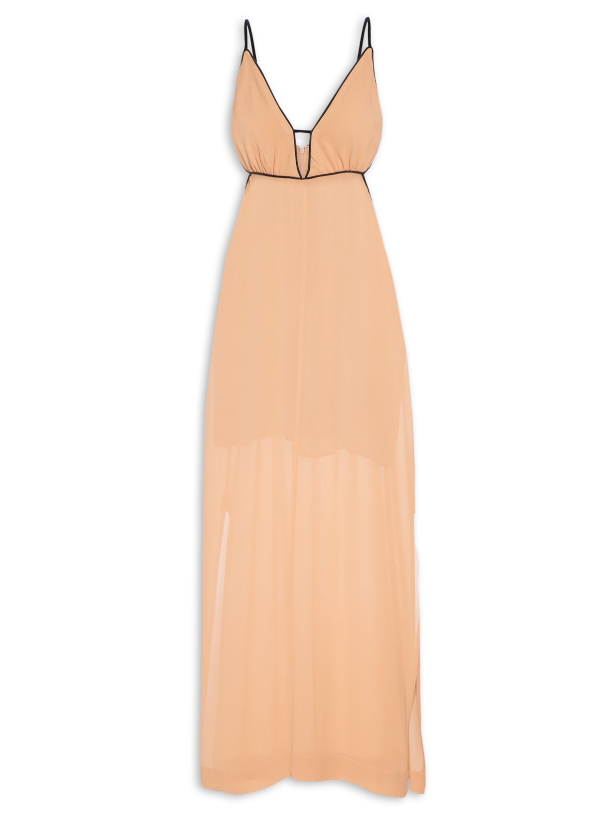 Vestido Longo Bege Toast Vivo - Laranja