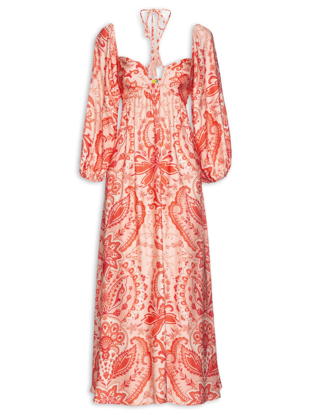 Vestido Longo Beleza Boho - Farm - Rosa