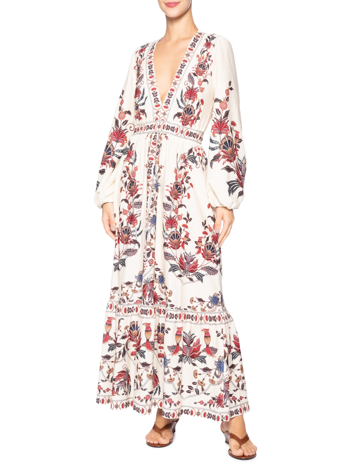 Vestido Longo Bohoflor Off White Farm
