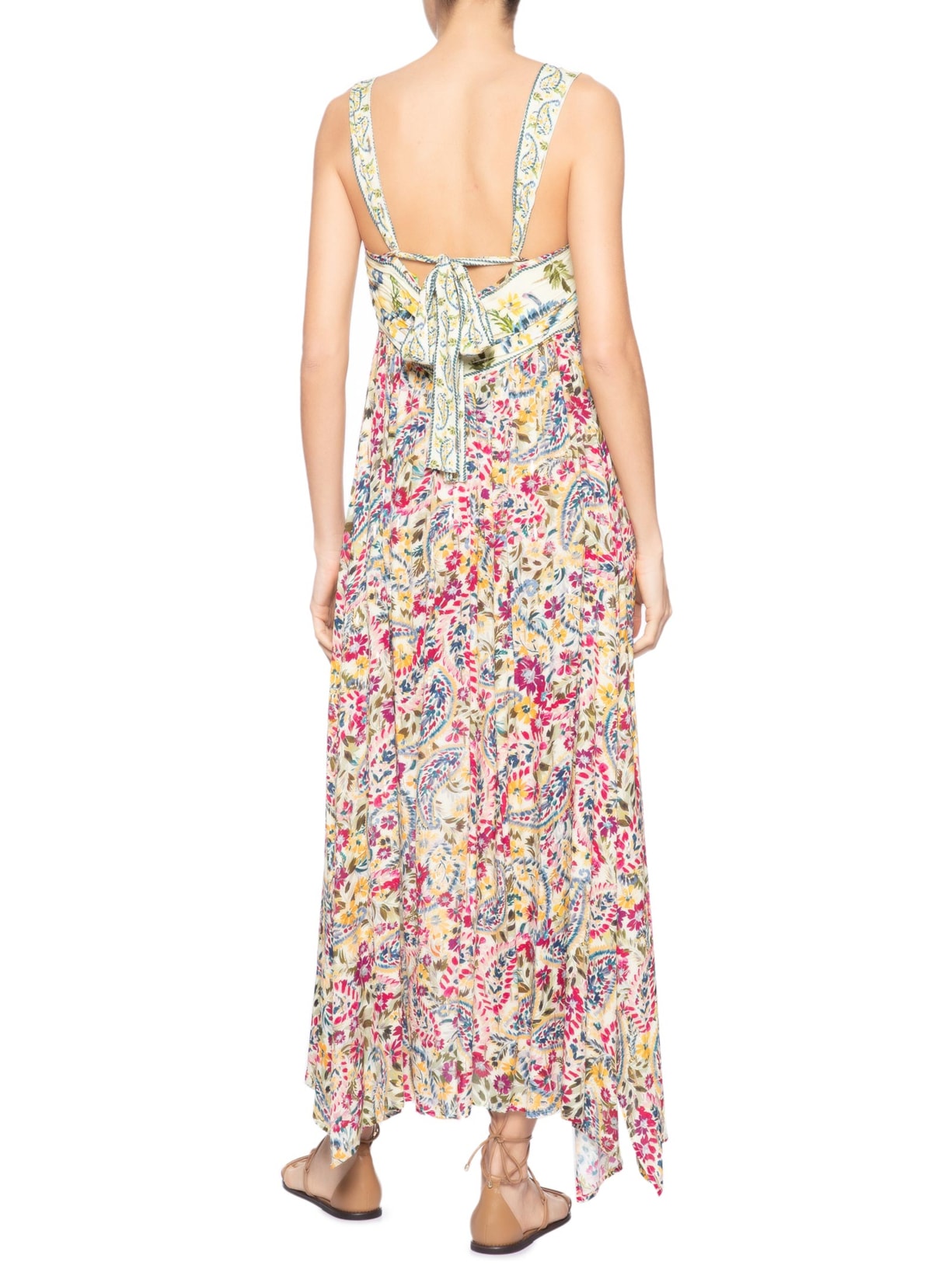 Vestido Longo Brisa De Flor Amarelo Farm
