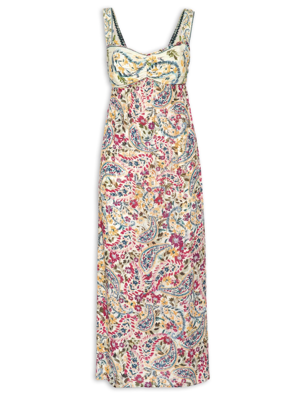 Vestido Longo Brisa De Flor Amarelo Farm