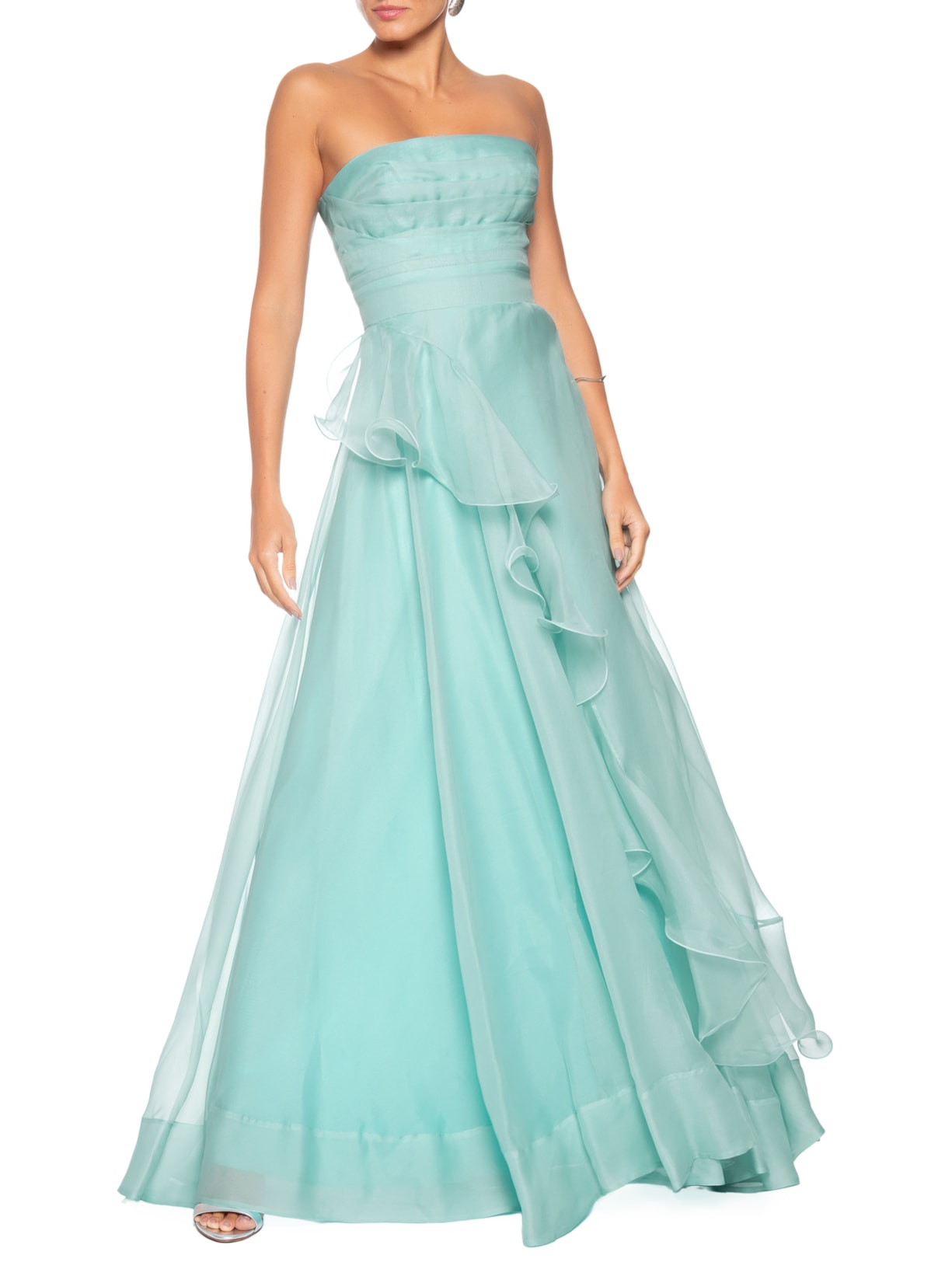Vestido Longo Bruna Babado Azul Fabulous Agilitá