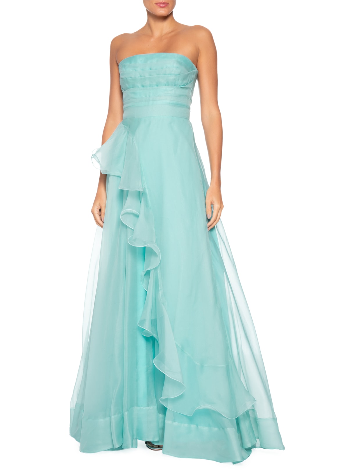 Vestido Longo Bruna Babado Azul Fabulous Agilitá