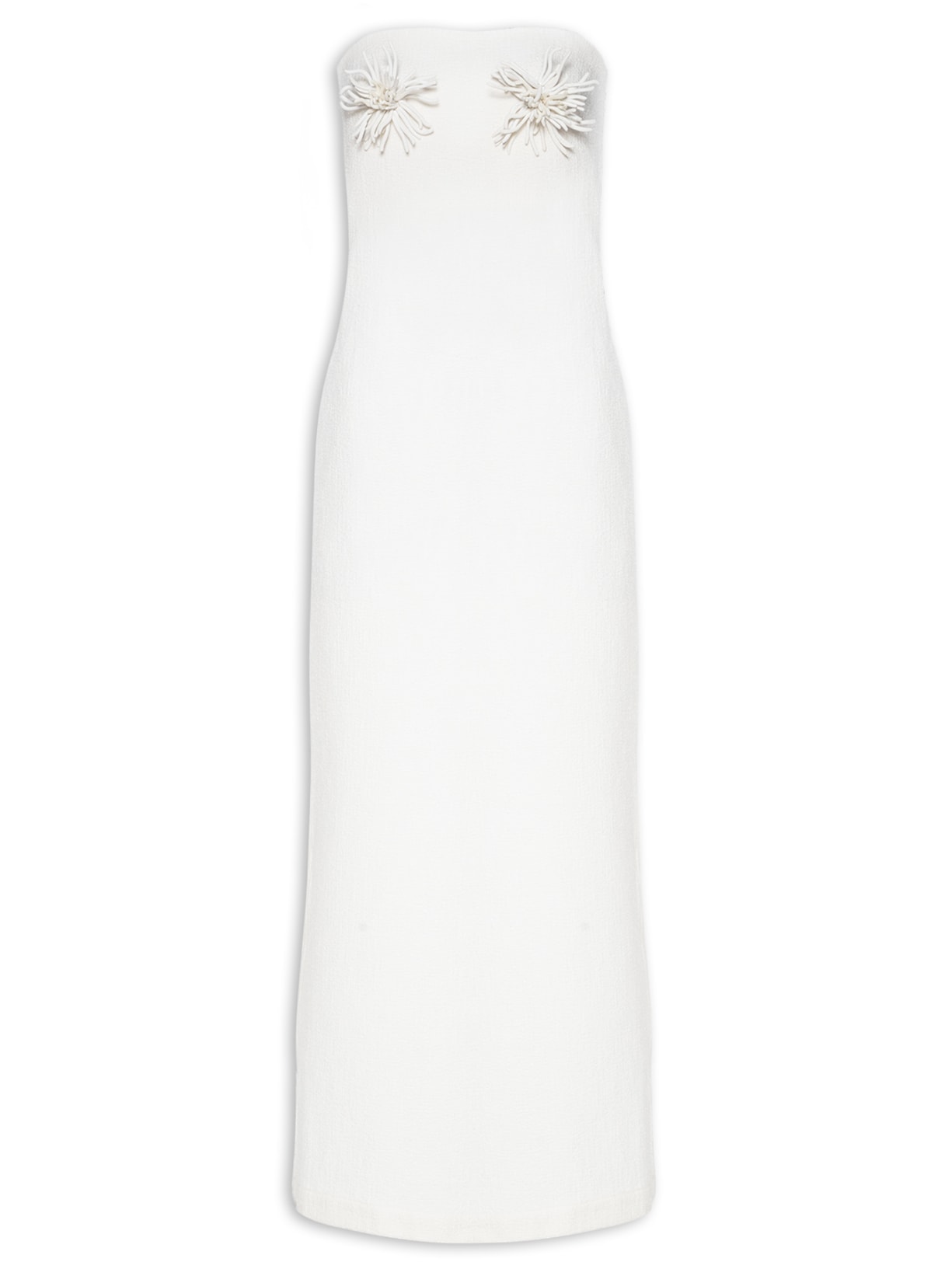 Vestido Longo Busto Ouriço - Branco