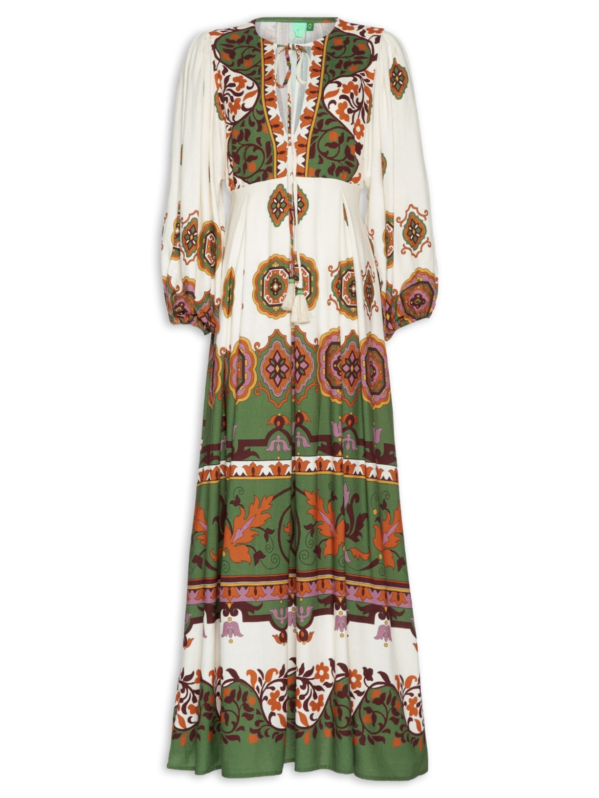 Vestido Longo Caja - Verde