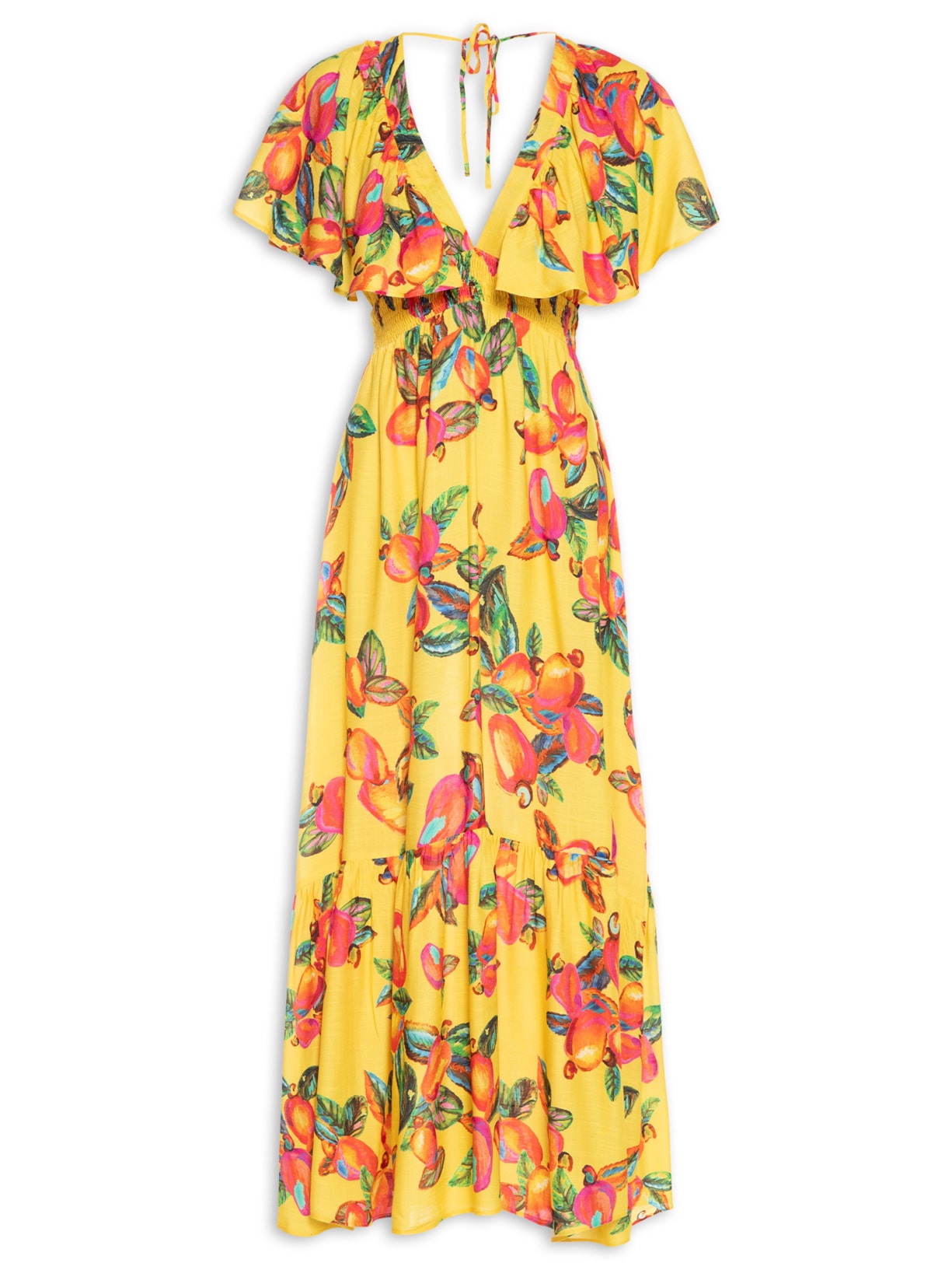 Vestido Longo Caju Céu - Amarelo