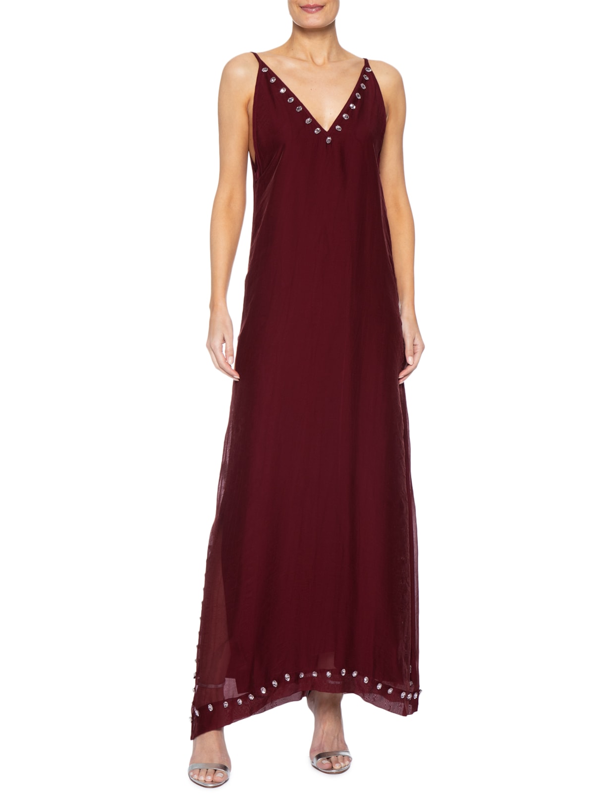 Vestido Longo Carbenet – Vermelho Marina Bitu