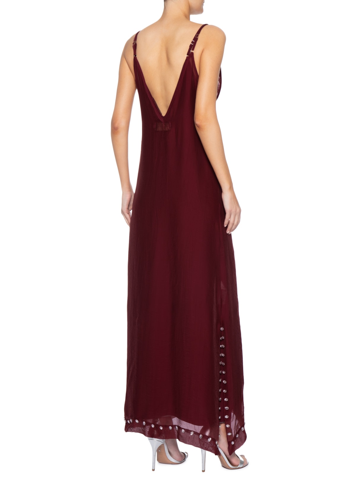 Vestido Longo Carbenet – Vermelho Marina Bitu