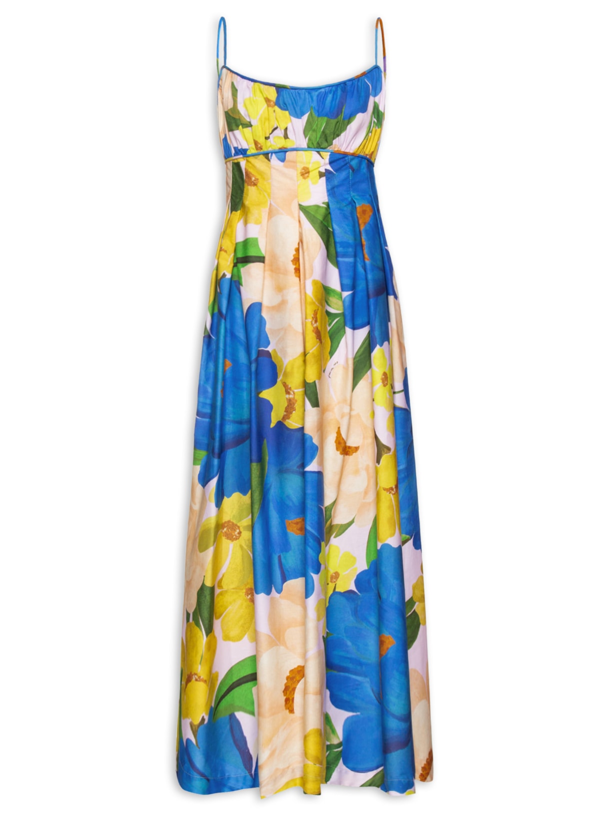 Vestido Longo Chita Bella - Azul