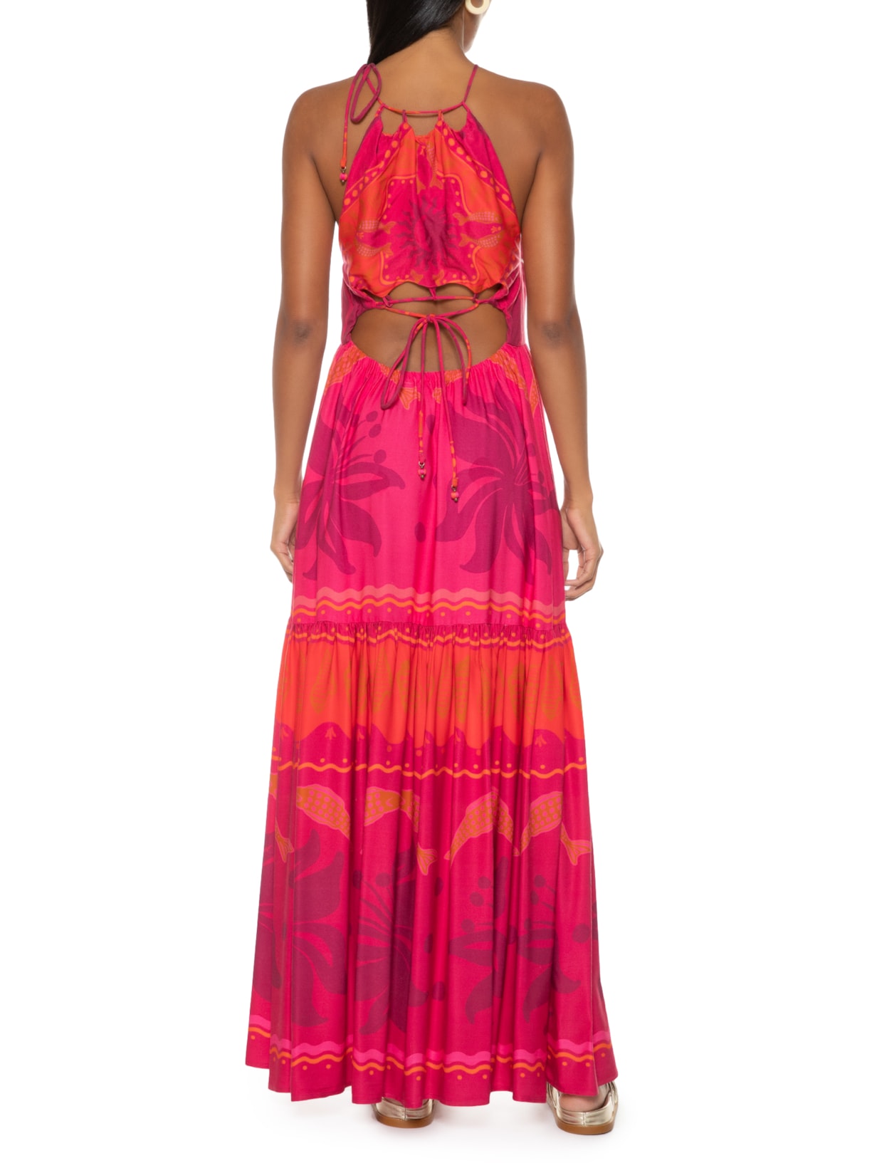 Vestido Longo Ciranda Do Mar Rosa Farm
