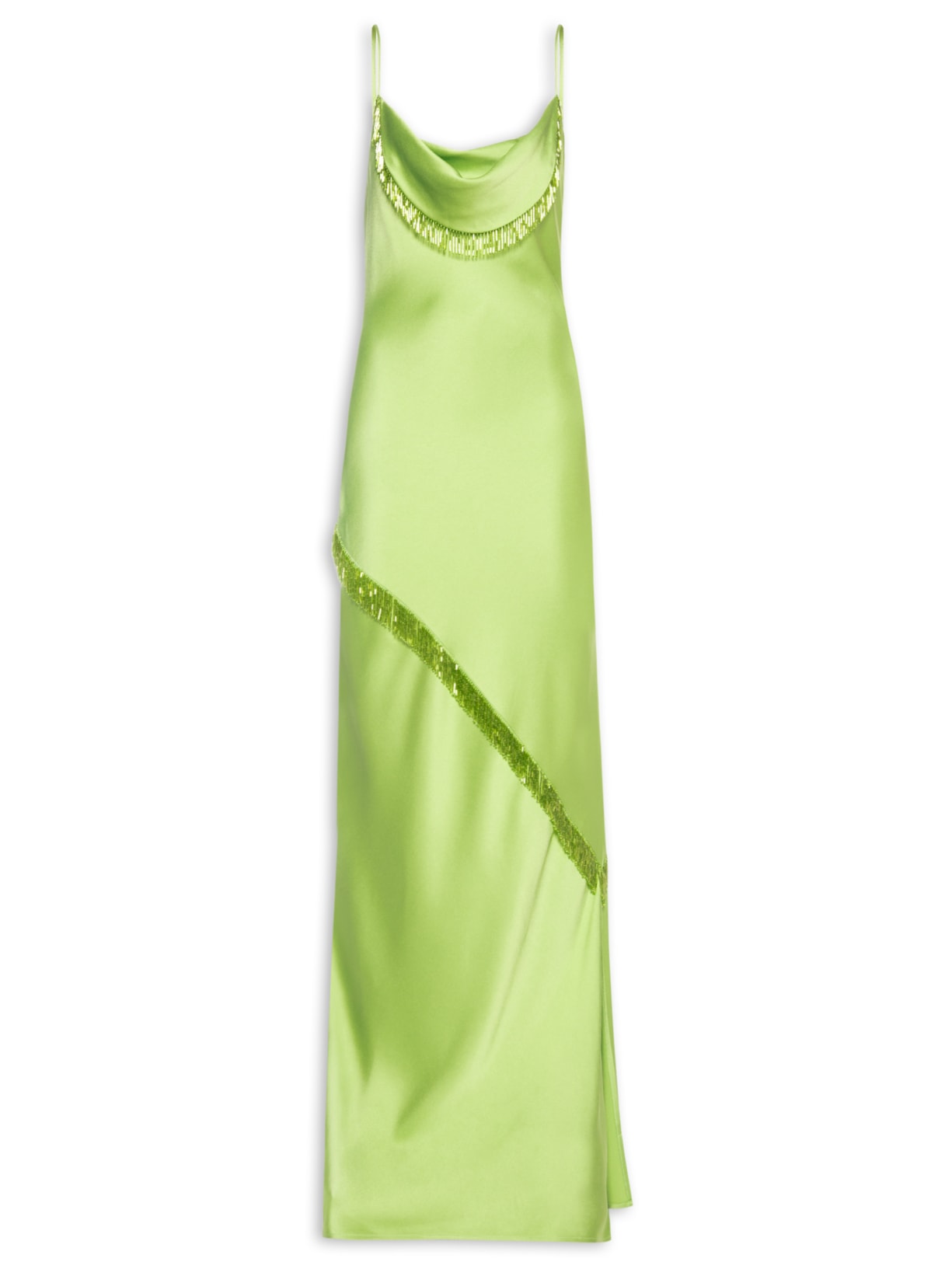 Vestido Longo com Alça Fina – Verde