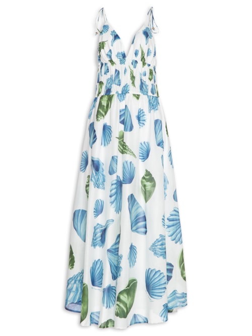 Vestido Longo Concha Litoral - Branco