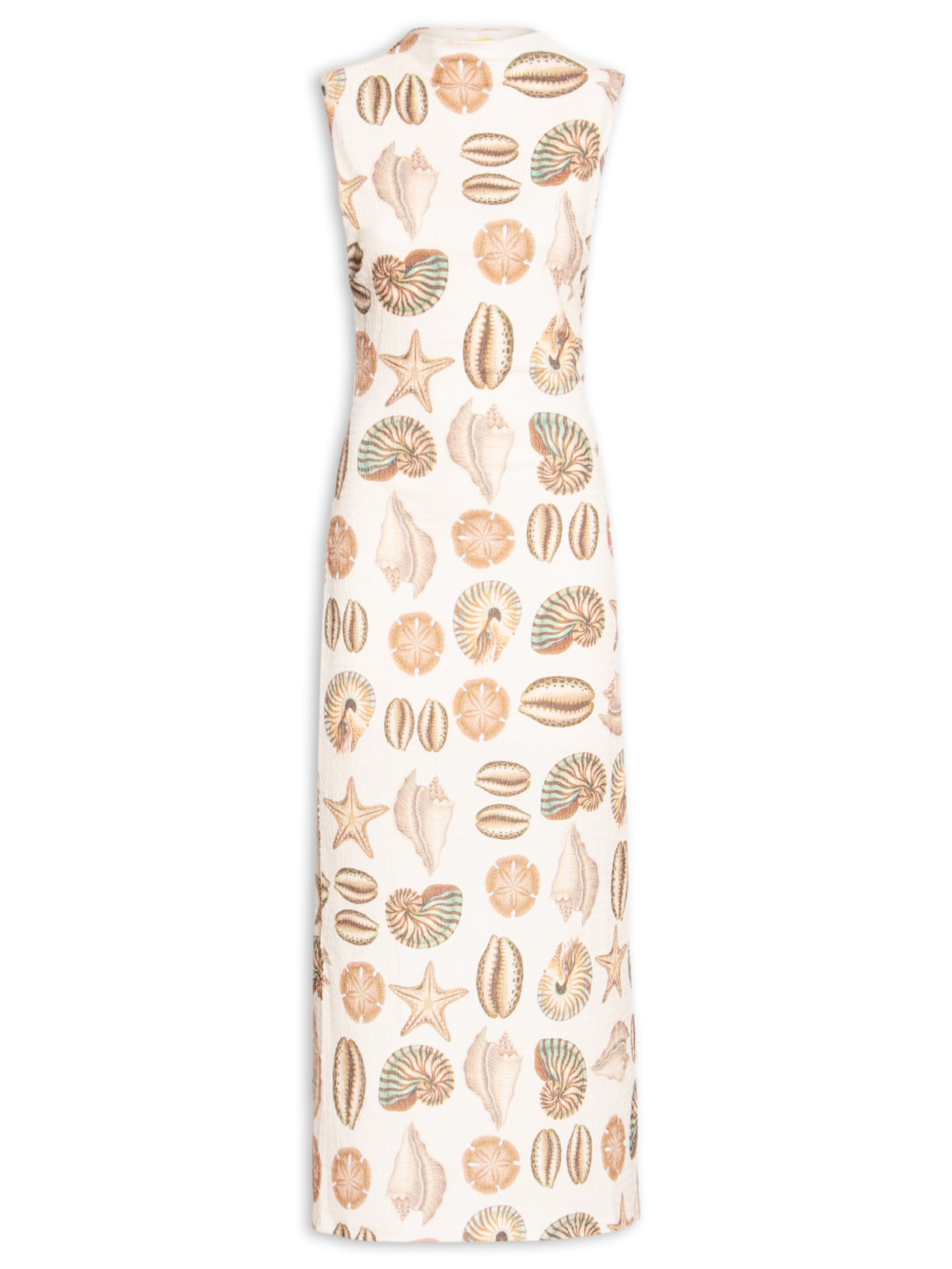 Vestido Longo Conchas Importado - Bege