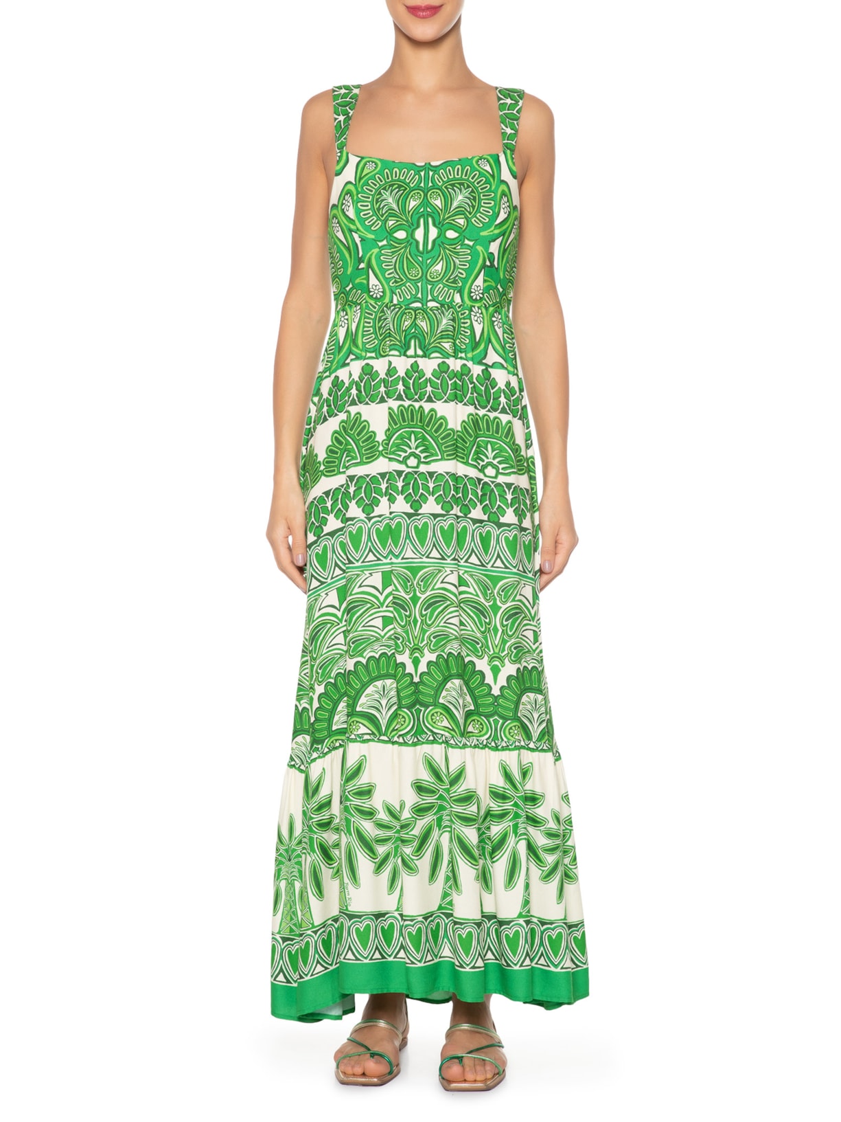 Vestido Longo Coqueiral Boho Verde Farm