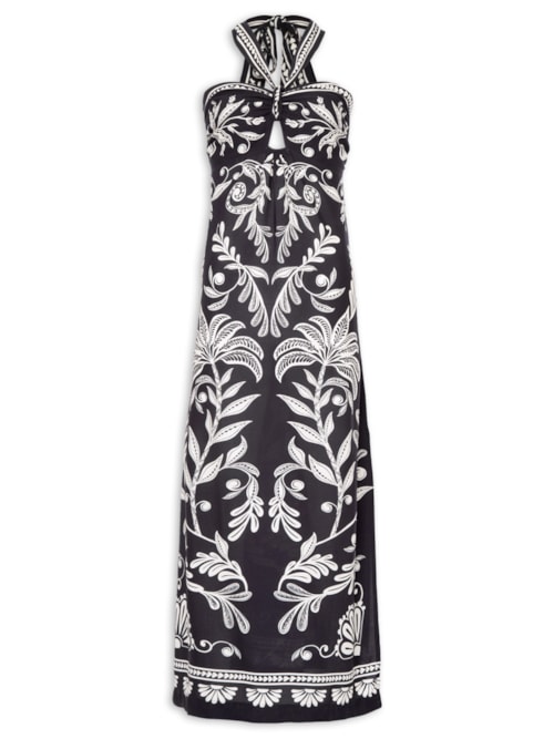 Vestido Longo Coqueiro Sereno - Preto