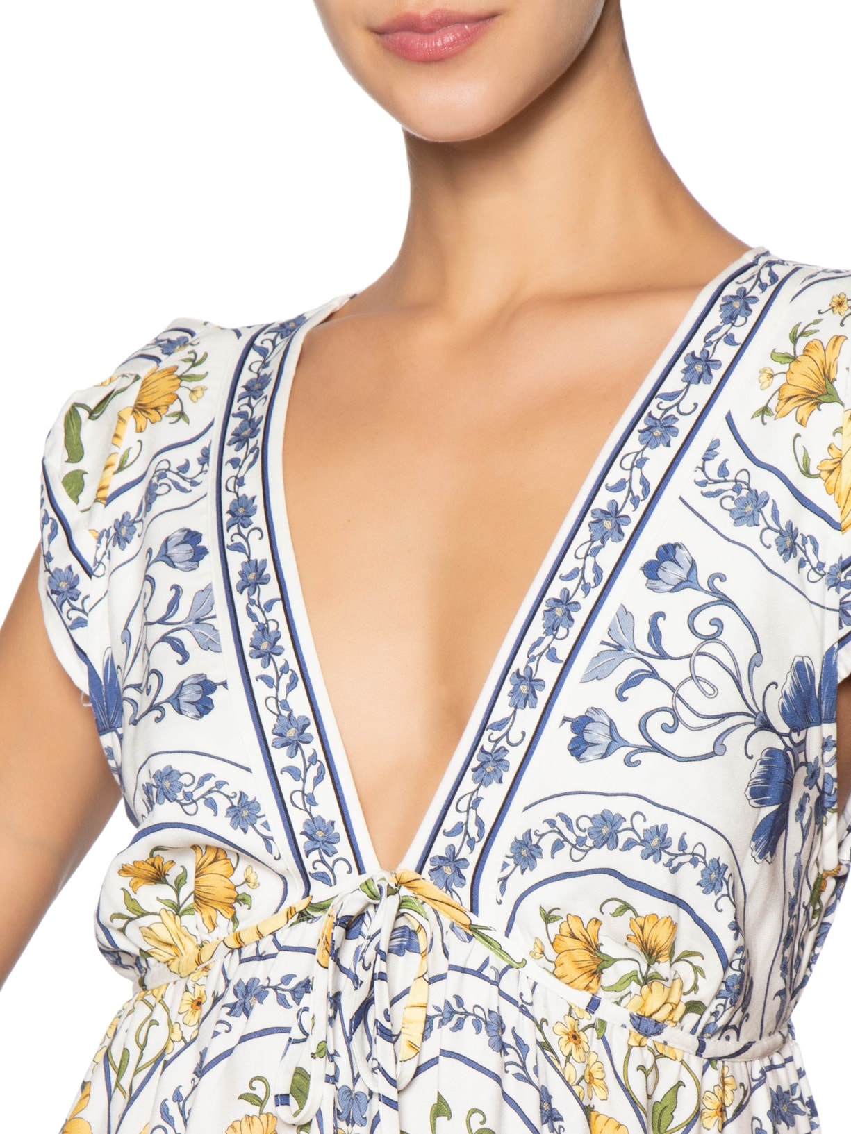 Vestido Longo Coração Boho Azul Farm