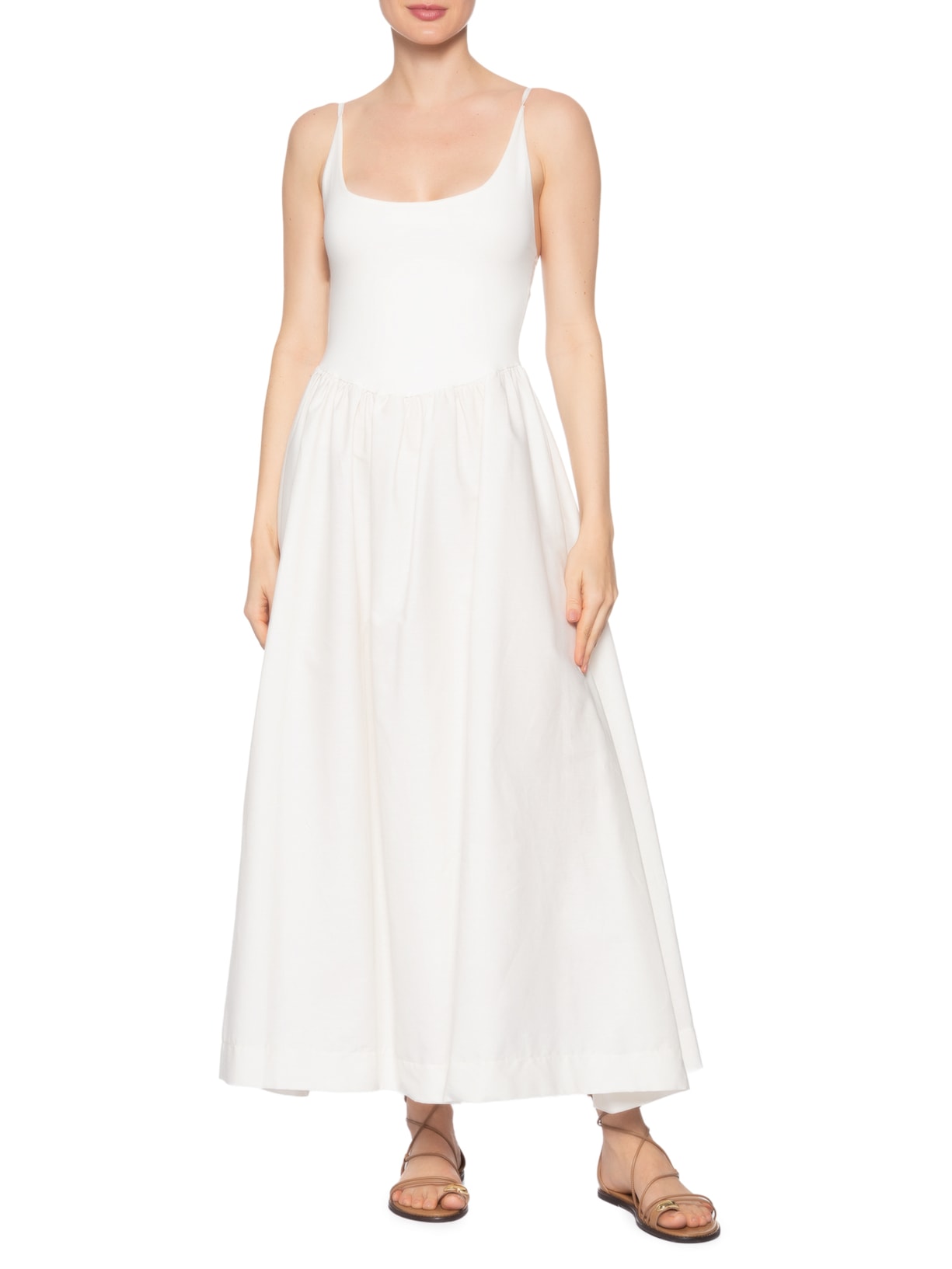 Vestido Longo Corselet Branco Farm