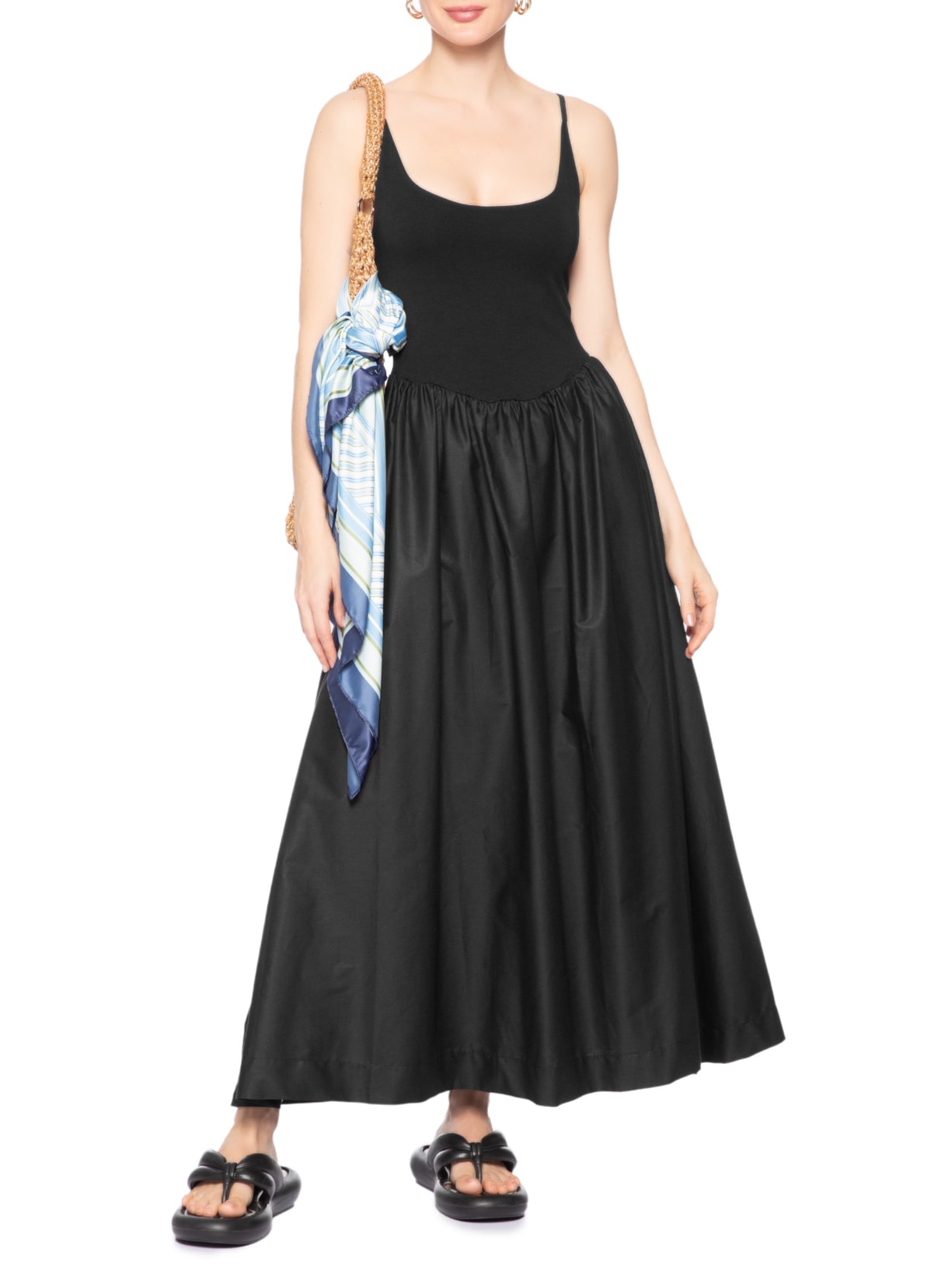 Vestido Longo Corselet Preto Farm