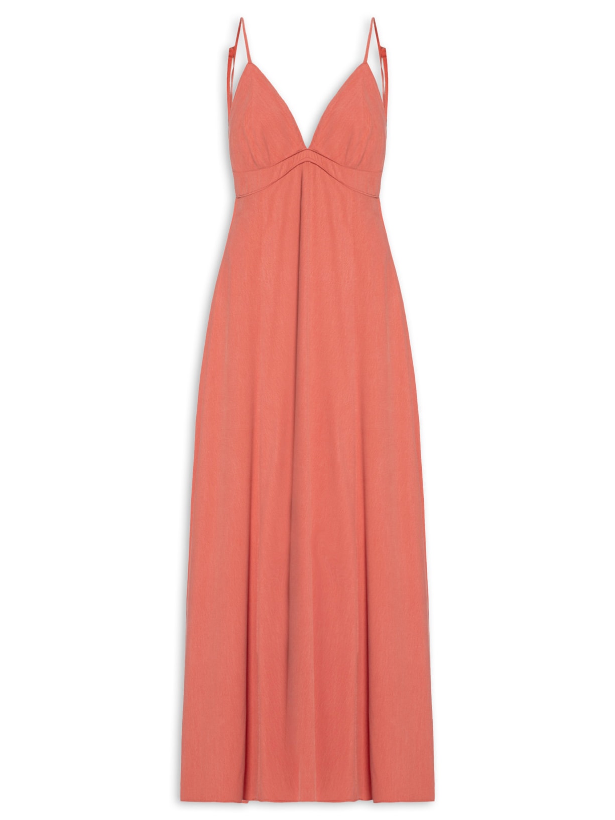 Vestido Longo Costas Amarração - Vermelho