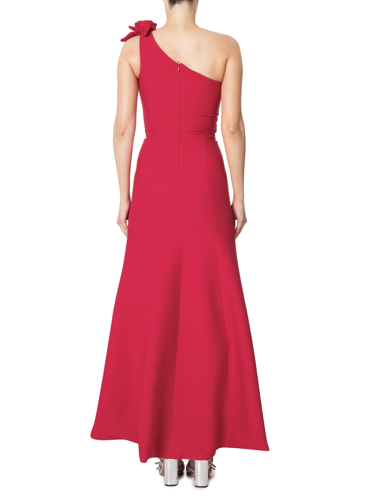 Vestido Longo Crepe Frames Pat Bo Vermelho - Main Image