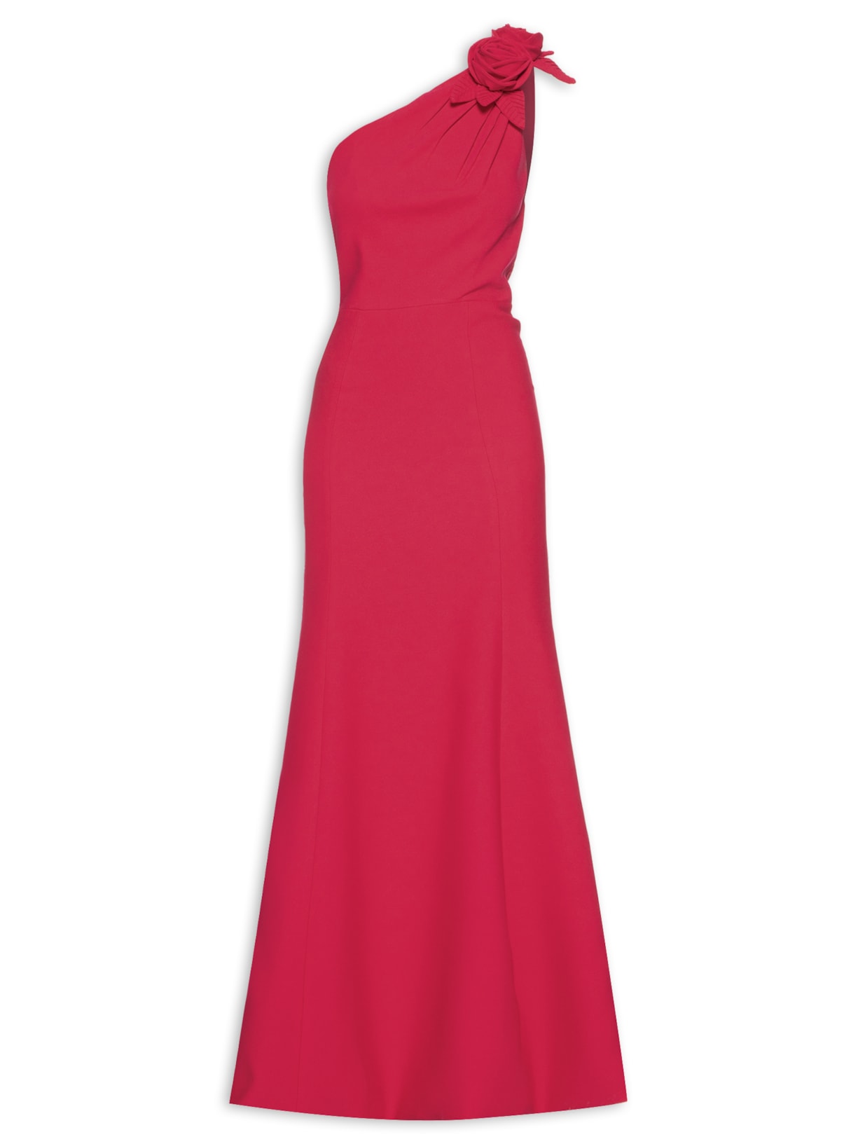 Vestido Longo Crepe Frames - Vermelho